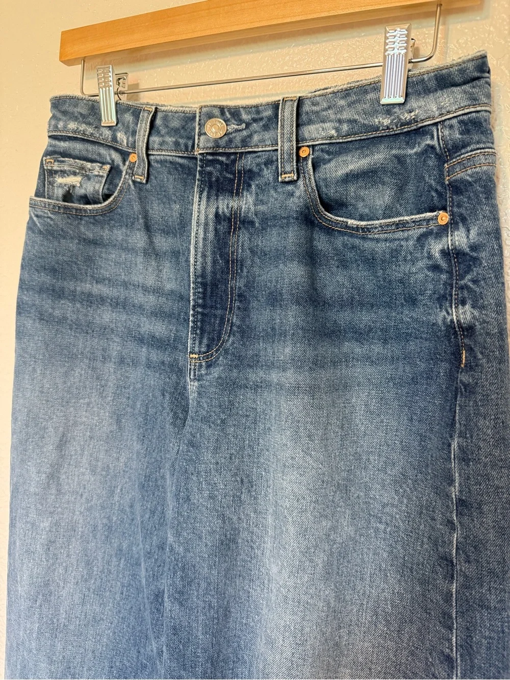 PAIGE Wide Leg High-Rise Blue Women's Jeans - Picture 5 of 13